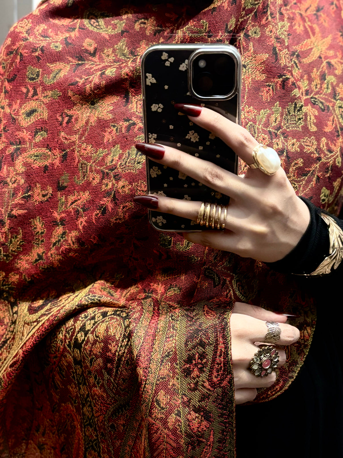 Minsha Red Pashmina