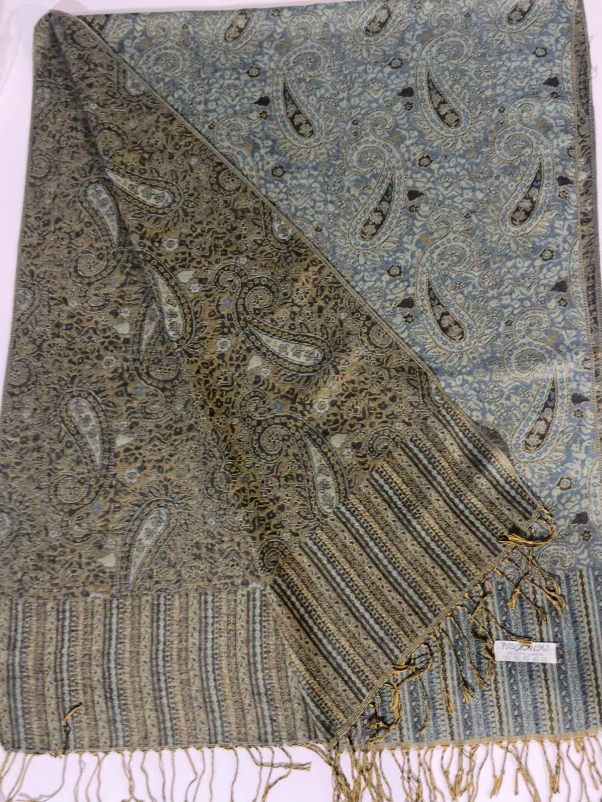 Zarqah Blue Pashmina