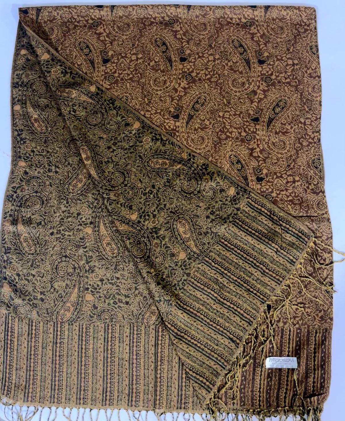Zarqah Rust Pashmina