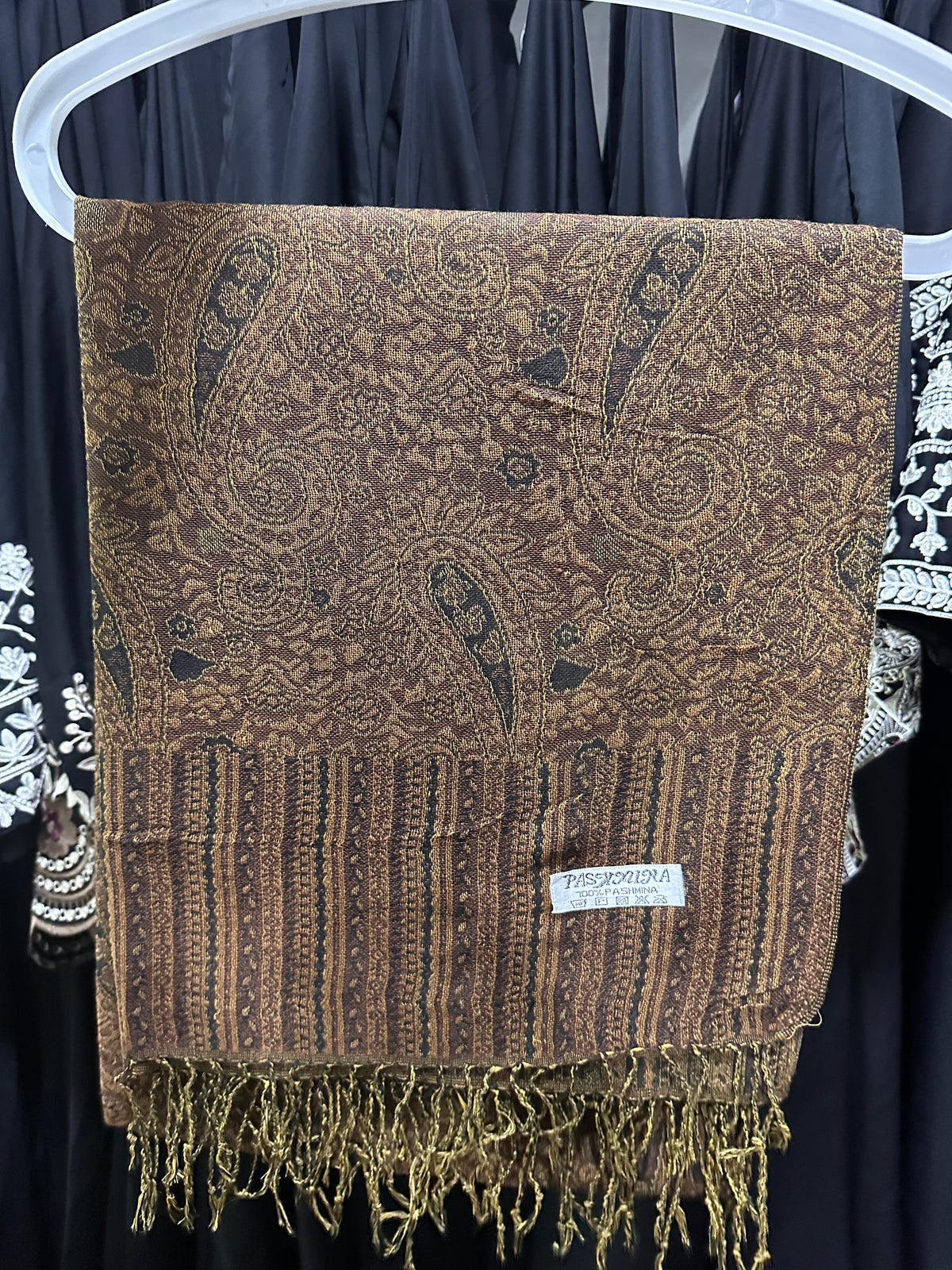 Zarqah Brown Pashmina
