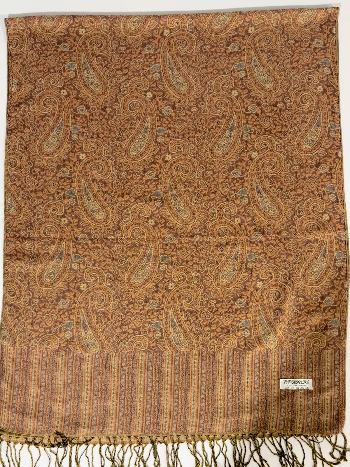 Zarqah Rose pink + Gold Pashmina