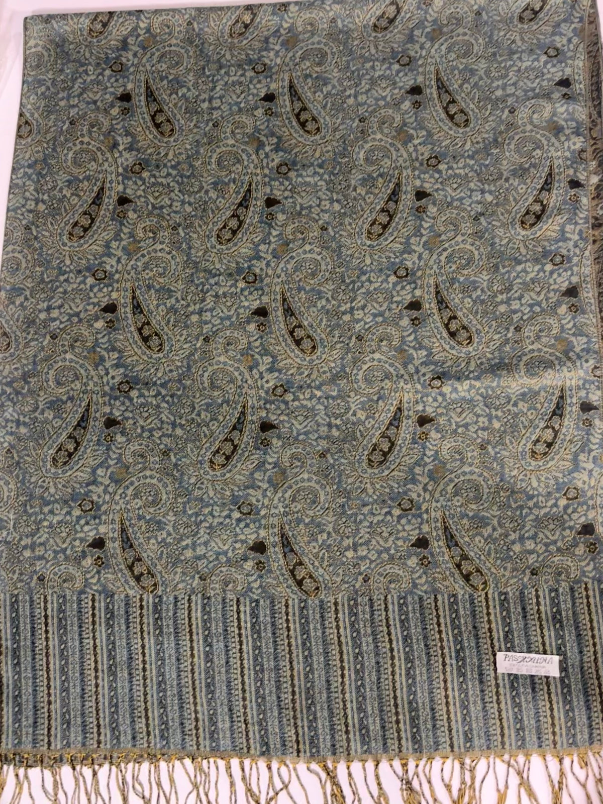 Zarqah Blue Pashmina
