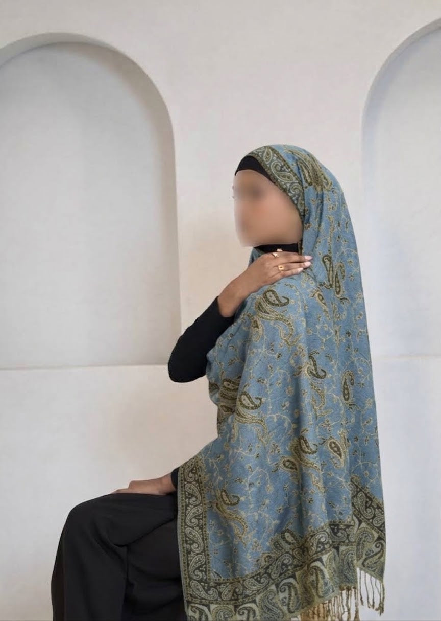 Sajora Special Ice Blue Pashmina