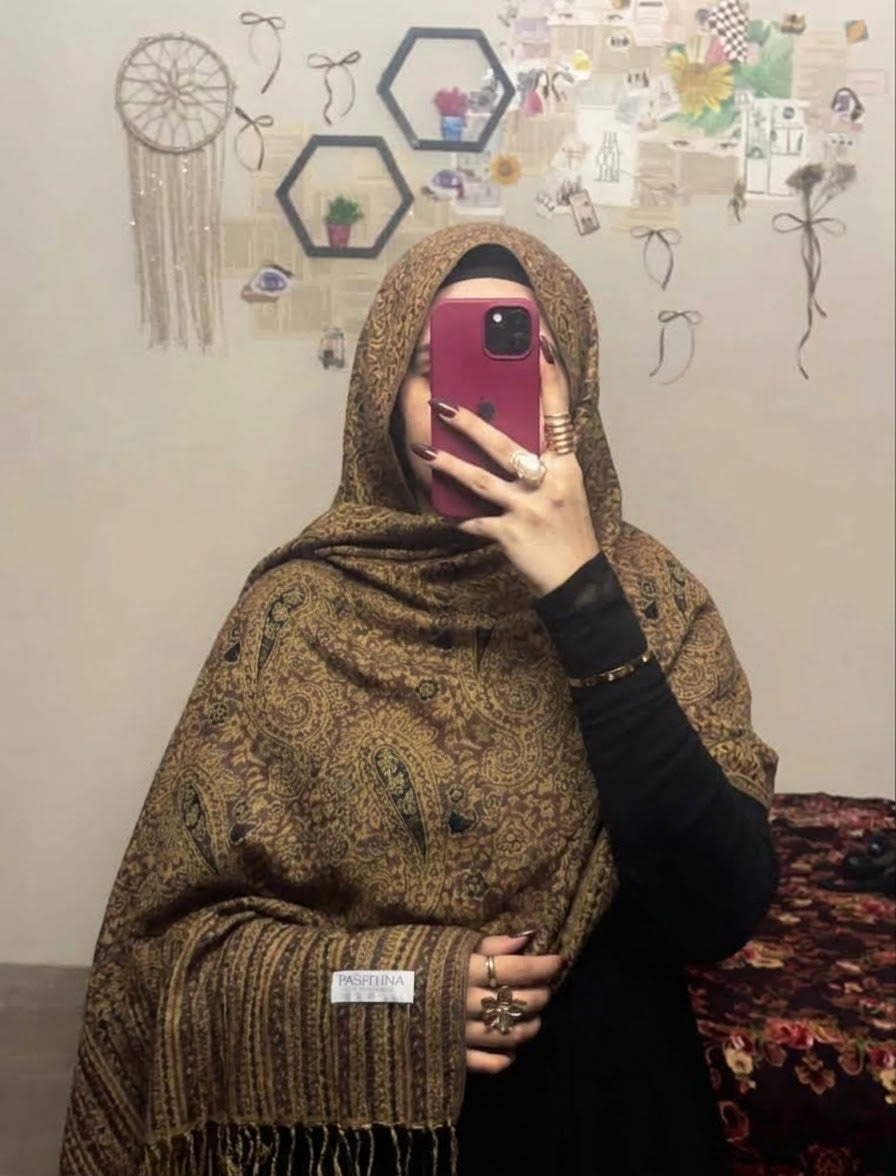Zarqah Rust Pashmina