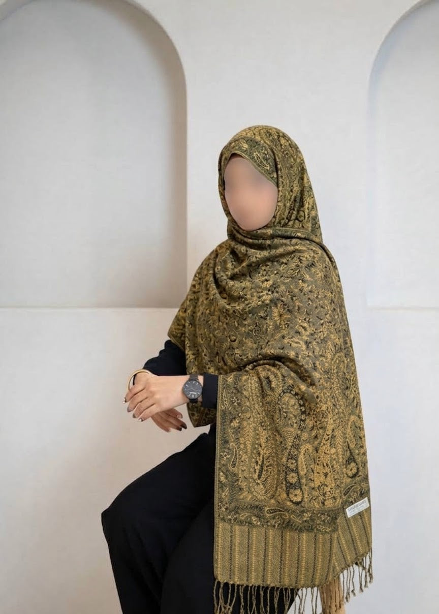 Minsha Steel Grey Pashmina